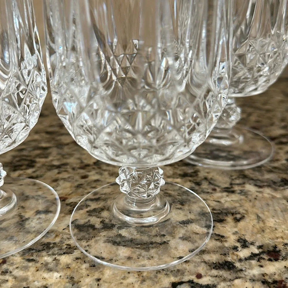 Made in France: Set of 4 Crystal Wine Or Ice Tea Glasses - Cristal D’Arques